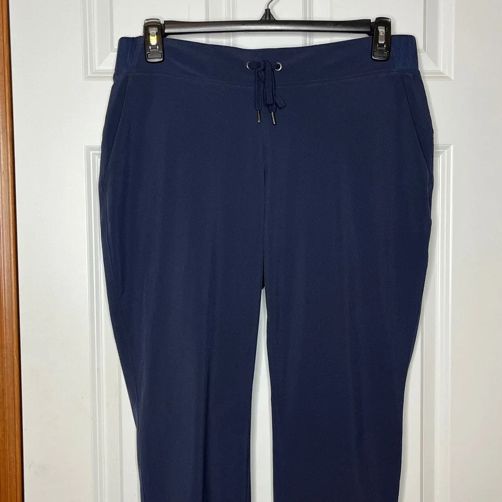 Athleta Navy Jogger Pants Athletic Lounge Drawstring Relaxed Fit Plus Size 16‎